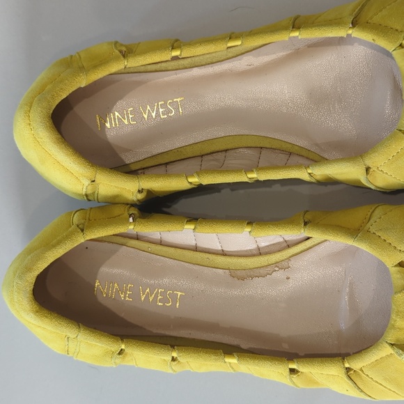 Nine West Yellow Suede Flats - Picture 9 of 11